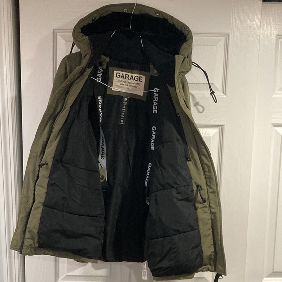 Garage, Army Green Jacket, w/shoulder straps - Picture 2 of 5